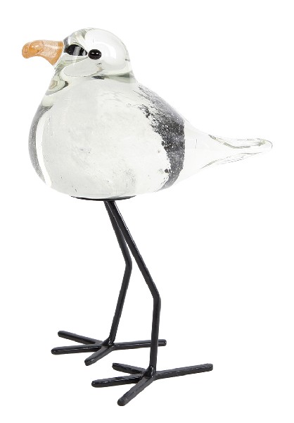MÖWE,GLAS 15X11X8,5CM