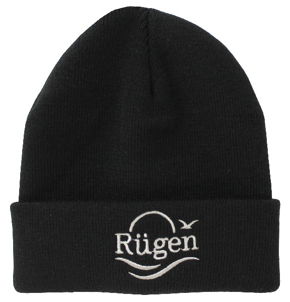 STRICKMÜTZE,RÜGEN,SCHWARZ