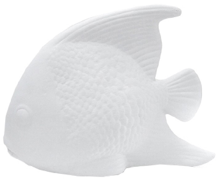 FISCH,KERA.WEIß,32X26,5CM