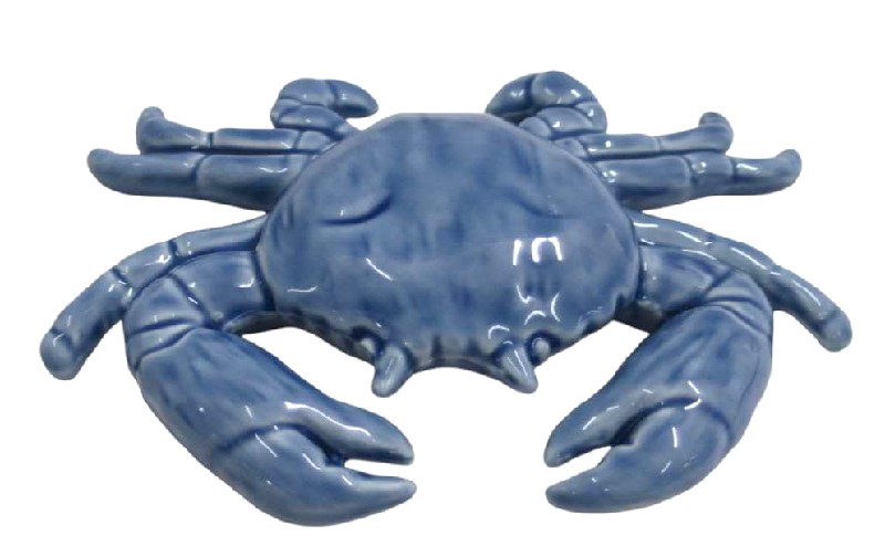 KRABBE,PORZ.BLAU,15X10CM