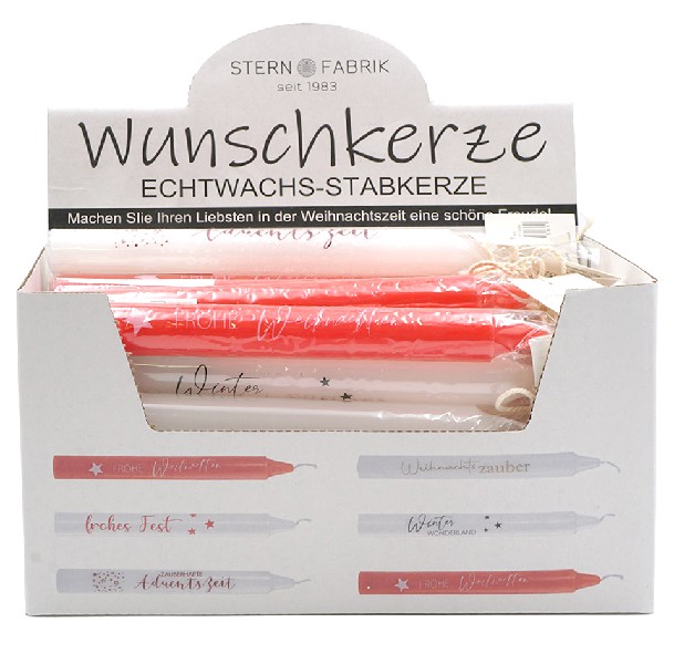 STABKERZE WEIHN.M.SPRUCH