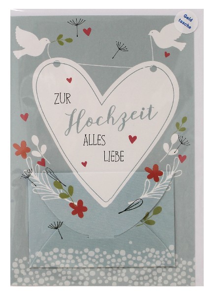 KARTE,ZUR HOCHZEIT, GELD