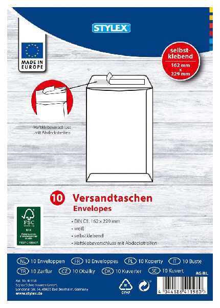 VERSANDTASCHEN C5/HK 10ER
