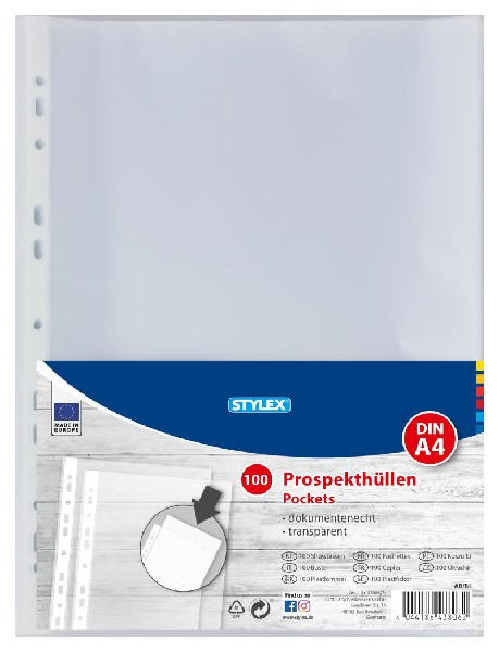 PROSPEKTHUELLEN A4 100ER