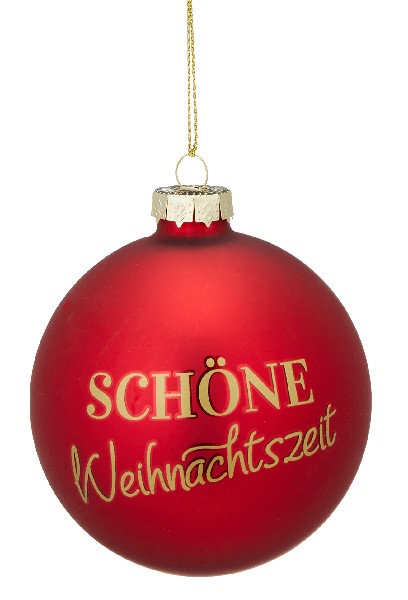 BAUMKUGEL 8CM MIT SPRUCH