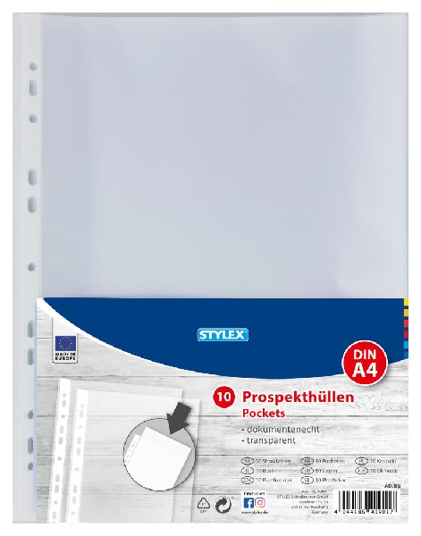 PROSPEKTHUELLEN A4 10ER