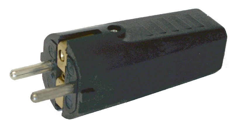 STECKER,GUMMI,SCHWAR.IP44
