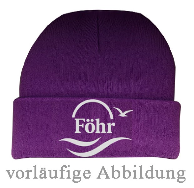 STRICKMÜTZE,FÖHR,LILA