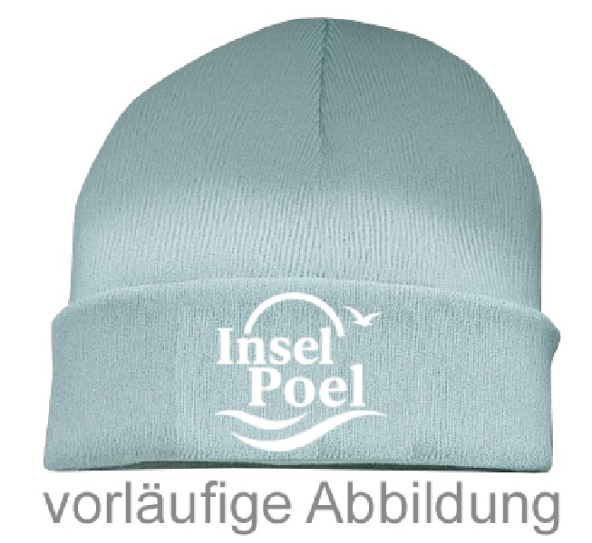 STRICKMÜTZE,POEL,HELLBLAU
