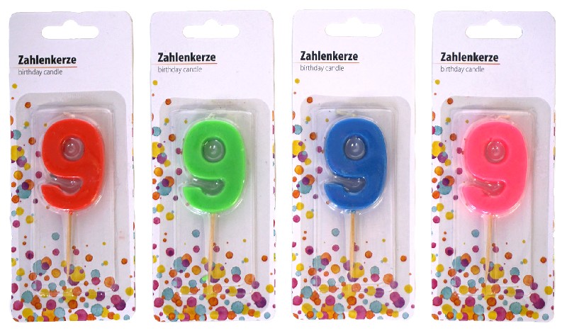 ZIFFERNKERZE "9" 1ER SB