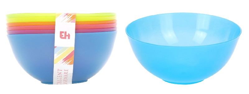 SCHALEN 6ER 13X8CM BUNT