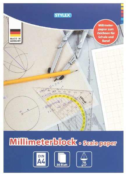 MILLIMETERBLOCK A4/20 BL.