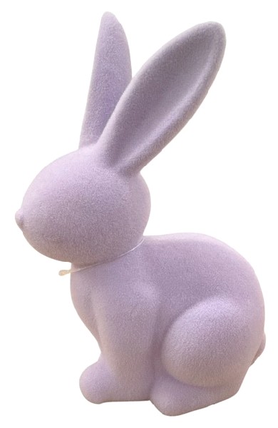 HASE SITZEND 19CM FLIEDER