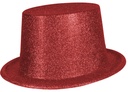HUT,GLITZERZYLINDER,ROT