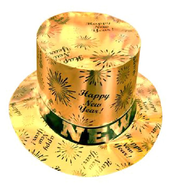 HUT,HAPPY NEW YAER,GOLD