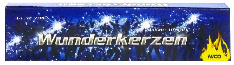 WUNDERKERZEN,40ER, 18CM