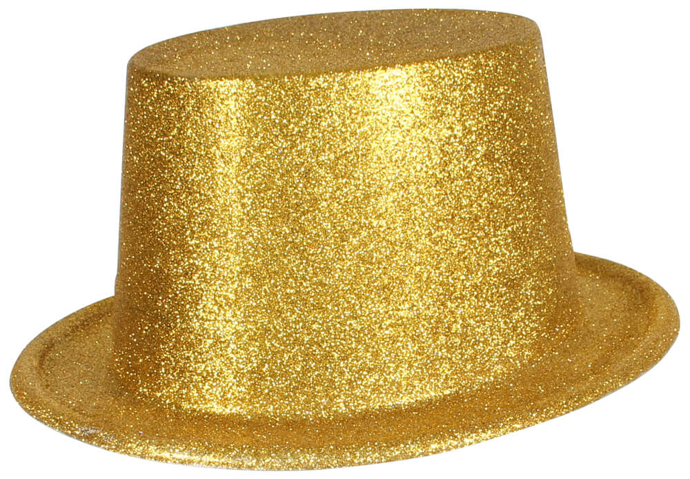 HUT,GLITZERZYLINDER,GOLD