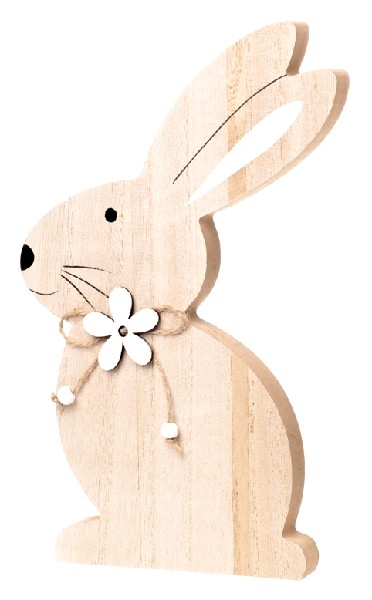 HASE SITZEND NATUR MDF