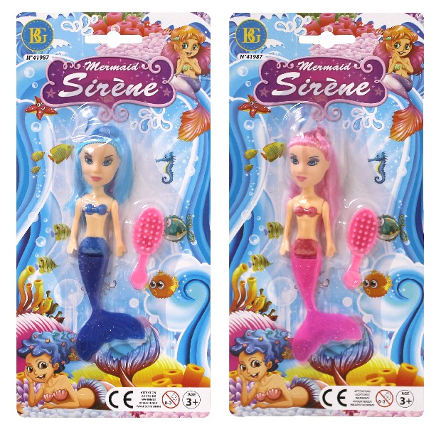 MERMAID-PUPPE,14CM,4F. SB