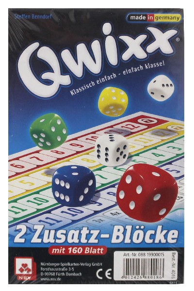 QWIXX, ERSATZBLOCK,2ER