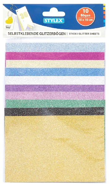 GLITTERPAPIER,10 BÖGEN,SB