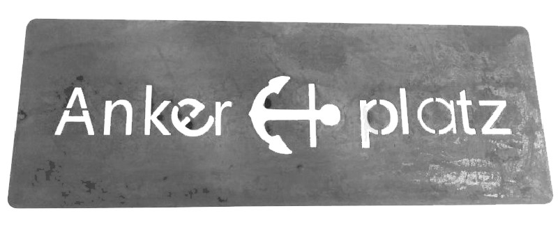 SCHILD ANKERPLATZ,GRAU