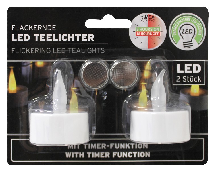 TEELICHT LED 2ER M.TIM.SB