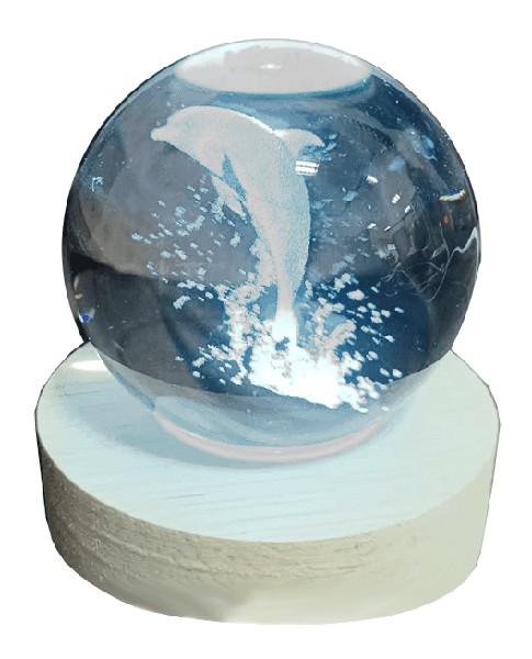 KUGEL,GLAS,DELFIN,6CMD