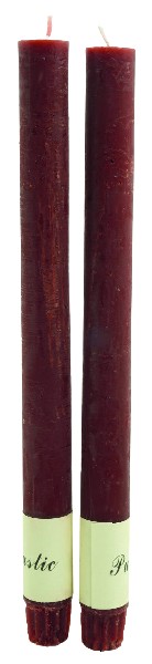 STABKERZE 27CM DUNKELROT