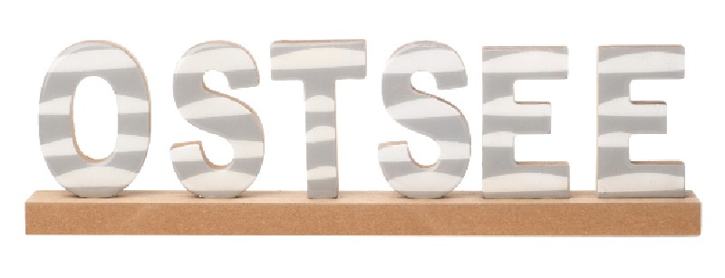 OSTSEE,GRAU/WEIß,30X9,5CM