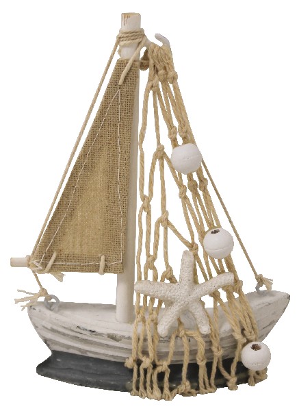 SEGELBOOT M.NETZ,13X11CM