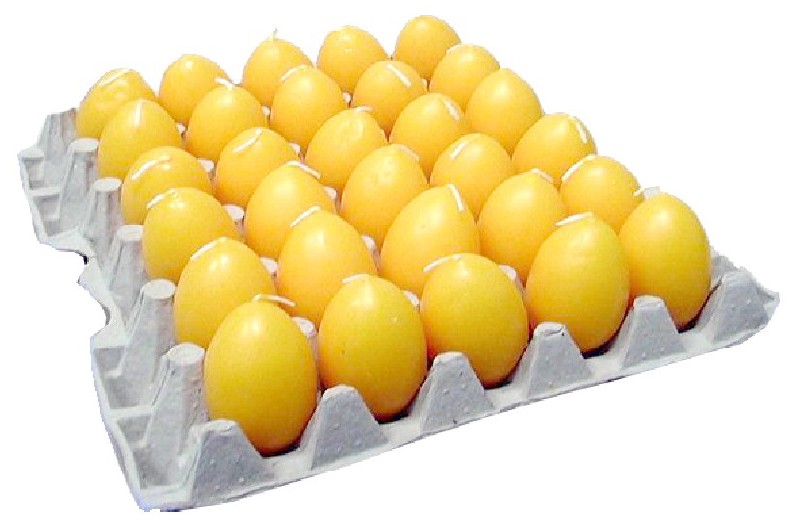 OSTEREIERKERZEN,6CM,GELB