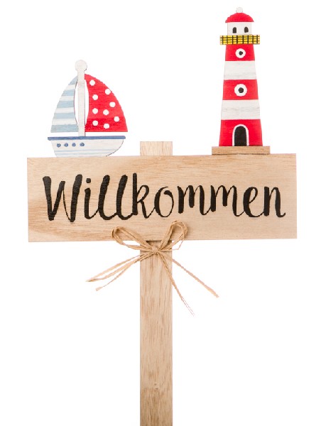 STECKER,WILLKOMMEN,53CM