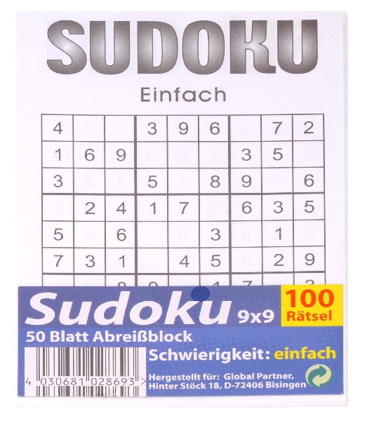 SUDOKU BLOCK,100 SEITEN