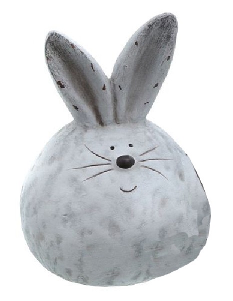 [61381] HASENKOPF CREME/GRAU 13CM