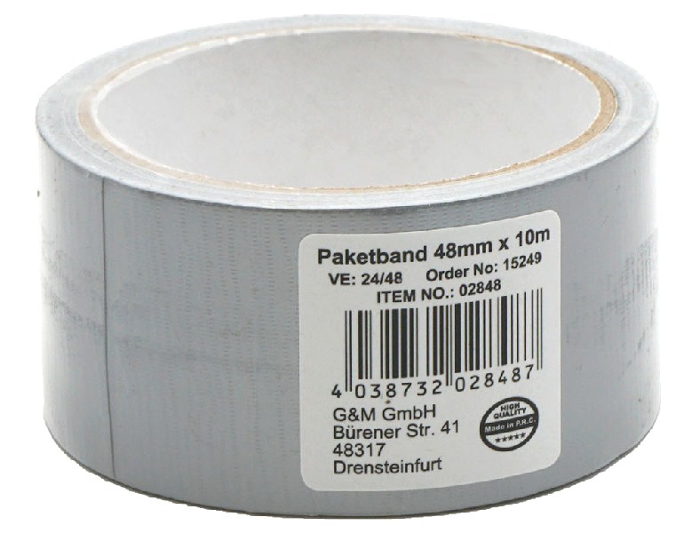 KLEBEBAND,SILBER,10M/48MM